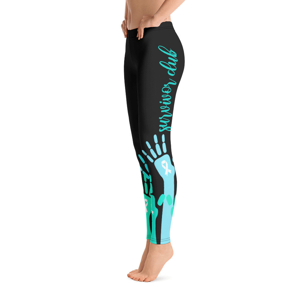 Ovarian Cancer Leggings Survivor Club Ovarian Cancer Awareness Leggings