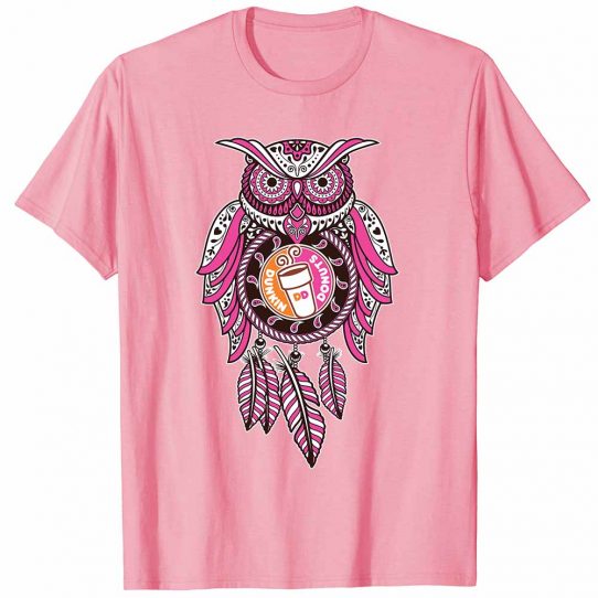 Owl Dunkin Classic T-Shirt Pink