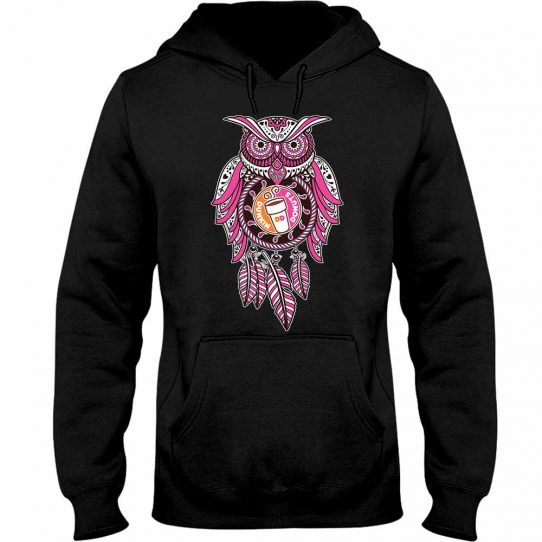 Owl Dunkin Unisex Hoodie Black