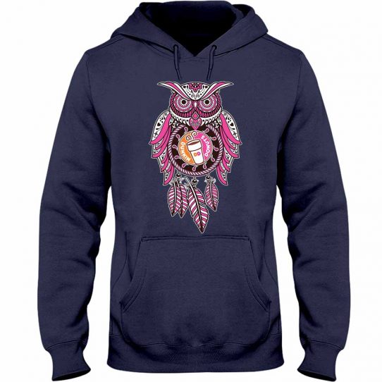 Owl Dunkin Unisex Hoodie Navy