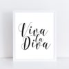 Viva la Diva Printable Art | Diva Print | Gift for Her | Diva Printable | Quote Wall Art | Diva Poster |