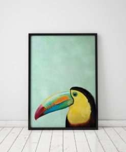 Tropical Print Large Prints Tucan Giclee Print Tropical Art Print Large Poster Boho Decor Wall Decor Parrot Tropical Decor Tropical Birds