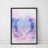 Sacred Geometry Art Spiritual Wall Art Yoga Poster Flower Of Life Wall Art Yoga Gifts Spiritual Gifts Spiritual Art Yoga Print Spirituality