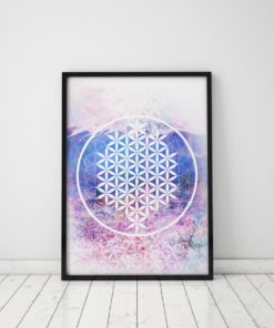 Sacred Geometry Art Spiritual Wall Art Yoga Poster Flower Of Life Wall Art Yoga Gifts Spiritual Gifts Spiritual Art Yoga Print Spirituality