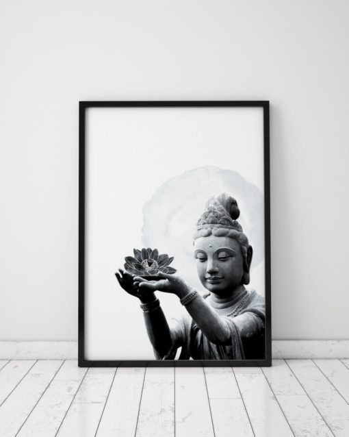 Black And White Art Buddha Wall Art Black And White Print Buddha Art Black And White Wall Art Black And White Decor Meditation Room