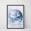 Wall Art Large Poster Earth Print Blue Wall Art Poster Earth Art Blue Prints Earth Day Spiritual Art Blue Art Spiritual Gifts Ethereal Art