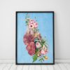 Anatomical Heart Print Anatomical Heart Art Wall Art Prints And Posters Human Heart With Flowers Poster Gift For Doctor Collage Art