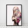 Whimsical Art Giclee Print whimsical Prints Floral Art Print Fashion Wall Art Floral Artwork Sexy Poster Fashion Print Sexy Art Prints