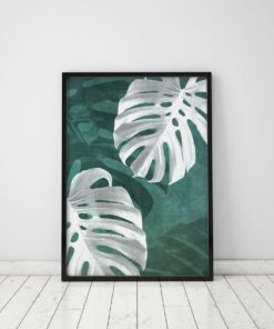 Botanical Print Leaf Print Tropical Leaf Print Leaf Wall Art Tropical Plants Botanical Poster Wall Decor Posters Monstera Leaf Print