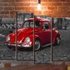 Big Set Of 4 Panels VW Volkswagen Bug Beetle Wall Canvas Art Vintage Classic Car Vehicle On Canvas Prints On Canvas Old Bug Photo Picture