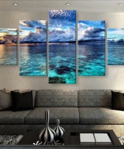 Beach Decor, Beach Wall Art, Nautical Decor, Beach Wall Painting, Seascape Print, Blue Wall Decor, Beach Canvas Print