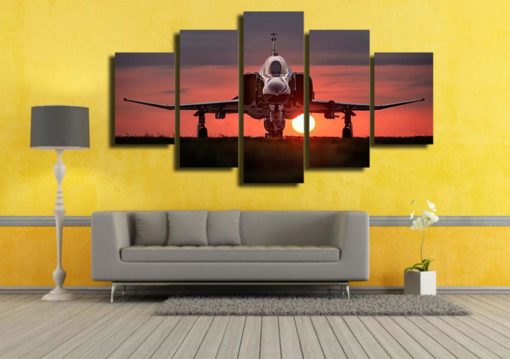 Airplane Canvas Art, Airplane Wall Art, Airplane 5 Piece Canvas Print, Airplane Wall Decor, Airplane Framed Canvas Wall Art