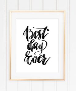 Quote Wall Art Best Day Ever Typographic Wall Art Kids Room Decor Nursery Decor Baby Nursery Digital Print Minimal Wall Art