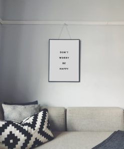 Don't Worry Be Happy / Printable Art / Decor / Wall Art / Poster / Minimalist / Digital Print / Quote Wall Art / Print Quotes / Poster Print