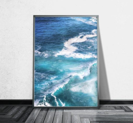 Arial Ocean Print Ocean Art Ocean Wave Art Prints Aerial Ocean Photography Beach Poster Ocean Wall Art Print Beach Photo Ocean Art