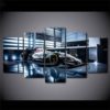 F1 Car Canvas Art, Race Car Wall Art, Large F1 Car 5 Piece Canvas Print, Race Car Wall Decor, Framed