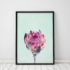 Protea Print Protea Flower Print Floral Wall Art Protea Art Floral Art Print Protea Wall Art Floral Print Flower Art Print Mint Green Art