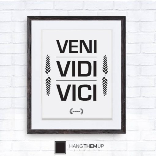 Veni Vidi Vici | Quote Wall Art | Inspirational Quote | Room Decor | Quotes Prints | Motivational Quotes | Inspirational Quotes | Gift Ideas