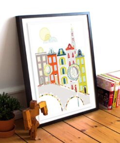 Amsterdam Poster | Skyline Cityscape | Amsterdam Print
