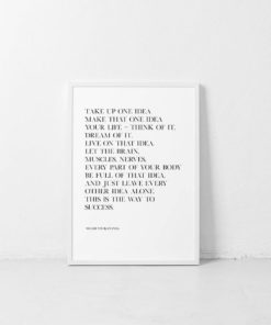 The way to Success ART PRINT | Black and white motivational poster quote | Success Quote word wall art typography minimalist artwork