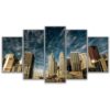 Toronto Wall Art, Toronto Wall Decor, Toronto Canvas Art, Downtown Toronto 5 Piece Canvas Print, Toronto City View Decor, Framed