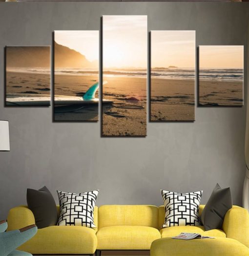 Surfboard Wall decor, Beach Canvas Set, Surfer, Waves, Large Wall Art, Multi Panels, Bedroom Decor, Surfshop Artwork, surf lover gift
