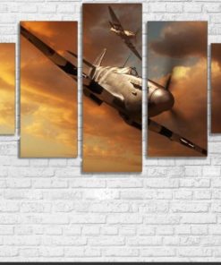 Aircraft Canvas Art, Aircraft Wall Art, Aircraft Wall Decor, Airplane 5 Piece Canvas Print, Airplane Wall Decor, Airplane Wall Art, Framed