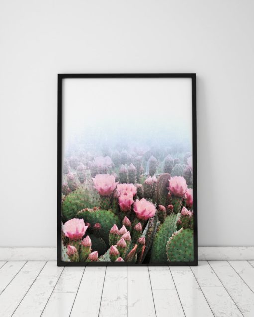 Cactus Decor Nature Prints Bedroom Wall Art Pink Wall Art Flower Prints Bedroom Wall Decor Bedroom Wall Decor Cactus Print Photography Art
