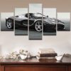 Ferrari Wall Art. Ferrari Canvas Art, Ferrari Wall Decor, Black Ferrari 5 Panel Canvas Print, Sport Car Wall Art, Race Car, Framed