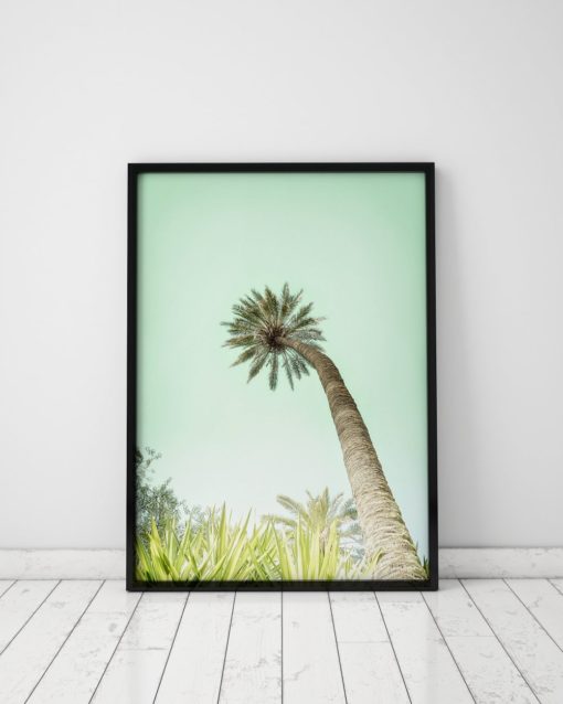 Coastal Wall Art Palm Print Coastal Style Prints Palm Tree Prints Tropical Wall Decor Coastal Pictures Tropical Wall Art Mint Green Art