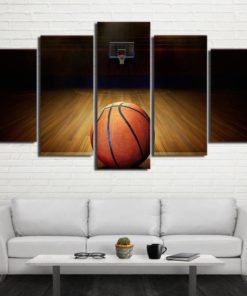 Basketball Wall Art, Basket Ball Wall Decor, Basketball 5 Piece Canvas Print, NBA Wall Art, NBA Wall Decor, NBA Canvas Art, Framed