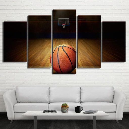 Basketball Wall Art, Basket Ball Wall Decor, Basketball 5 Piece Canvas Print, NBA Wall Art, NBA Wall Decor, NBA Canvas Art, Framed