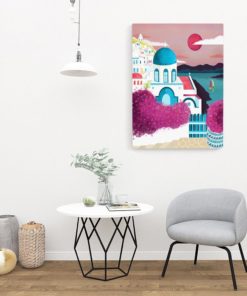 Santorini Print | Santorini Wall Art | Canvas Wall Art