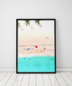 Beach Print With Umbrellas Aerial Beach Photography People On Beach Print Aerial Beach Print Aerial Photography Art Beach Art Print
