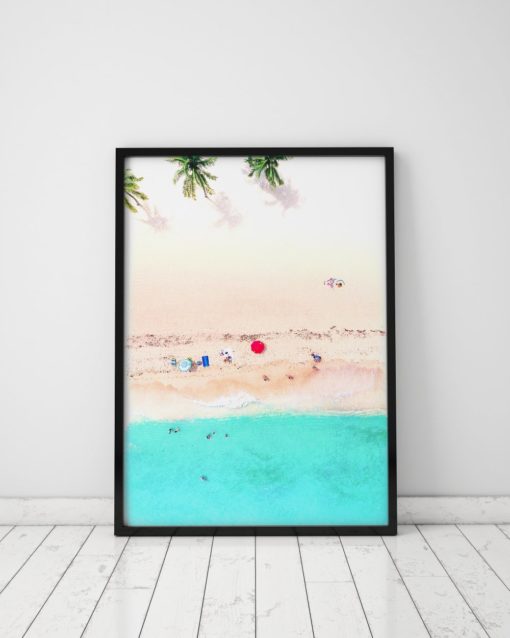 Beach Print With Umbrellas Aerial Beach Photography People On Beach Print Aerial Beach Print Aerial Photography Art Beach Art Print