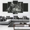 Wolf Canvas Set, Black and White, Canvas Print, Multi Panels Set, Wolf Photography, Modern Wall Decor, Living Room Decor,  Artwork for Home