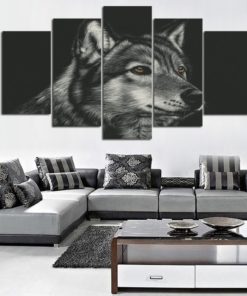 Wolf Canvas Set, Black and White, Canvas Print, Multi Panels Set, Wolf Photography, Modern Wall Decor, Living Room Decor,  Artwork for Home