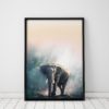Elephant Print Elephant Gifts Elephant Nursery Decor Green Wall Art Prints Home Decor Elephant Wall Art Teal Wall Art Elephant Wall Decor