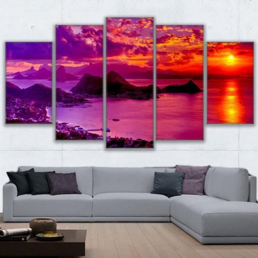 Rio de Janeiro Wall Art, Brazil Wall Art, Quadro do Rio de Janeiro, Rio de Janeiro Canvas Art, Brazil Canvas Art, Rio Wall Decor, 5 piece
