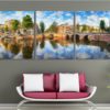 Amsterdam Canal Panoramic Print Amsterdam Canvas Art Extra Large Amsterdam Photo Amsterdam Wall Art Netherlands Canvas Netherlands Photo
