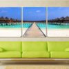 Maldives Panoramic Print Maldives Canvas Art Beach Print Beach Wall Art Tropical Canvas Art Maldives Wall Art Ocean Wall Art Sea Canvas Art