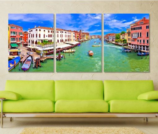 Venice Canal Grande Panoramic Print  Venice Wall Art Venice Canvas Print Venice Skyline Venice Photo Venice Poster Venice Gift Venice Art
