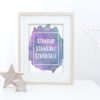 Typographic inspirational quote wall art