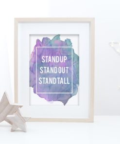 Typographic inspirational quote wall art