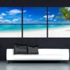Extra Large Tropical Paradise Beach Panoramic Canvas Print Beach Wall Art Tropical Canvas Art Housewarming Gift Ocean Wall Decor Beach Art