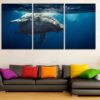 Whale canvas print Whale wall decor Whale wall art Whale poster Whale photo Undersea world art Undersea world decor Undersea world poster