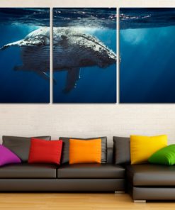 Whale canvas print Whale wall decor Whale wall art Whale poster Whale photo Undersea world art Undersea world decor Undersea world poster