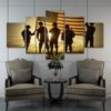 Army Wall Art, Army Wall Decor, Army Painting, United States Army, American Flag, Military Split Canvas, Multi Panel Set, Large Framed