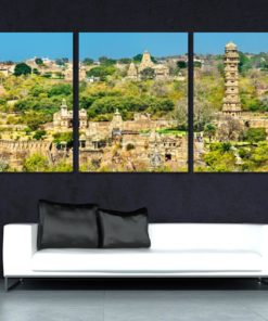 Chittor Fort in India Panoramic Print Extra Large Canvas Art Ancient India Wall Art Housewarming Gift India Poster UNESCO India Panorama