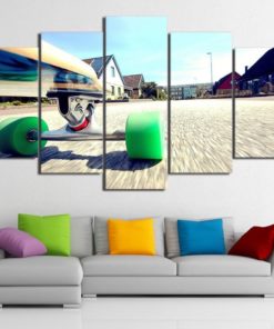 Skateboard Wall Art, Skateboard Canvas Art, Skateboard Canvas Print, Skateboard Multi Panels Canvas, Skateboard Decor, Man Cave Decor